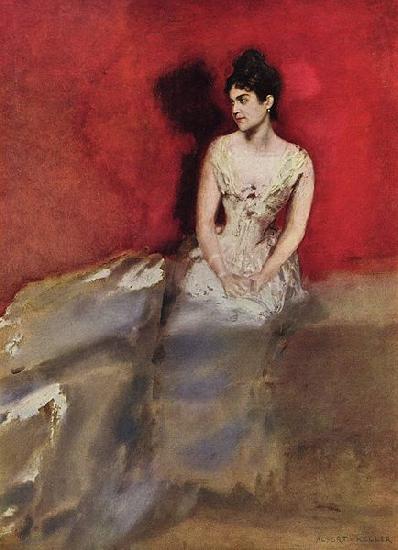 Arthur Ignatius Keller Portrat der Frau des Kenstlers France oil painting art